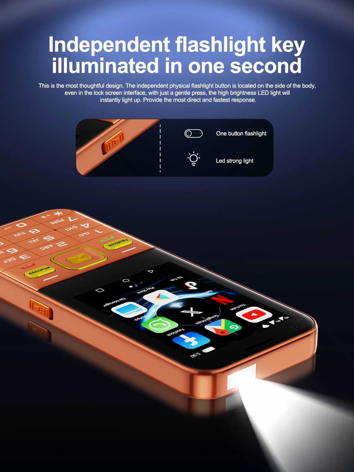 SERVO F8 Ultra 4G Smartphone Dual SIM Standby Android 8.1System 2GB+16GB Facebook Flashlight WiFi 2.8" Touch Screen Button Phone
