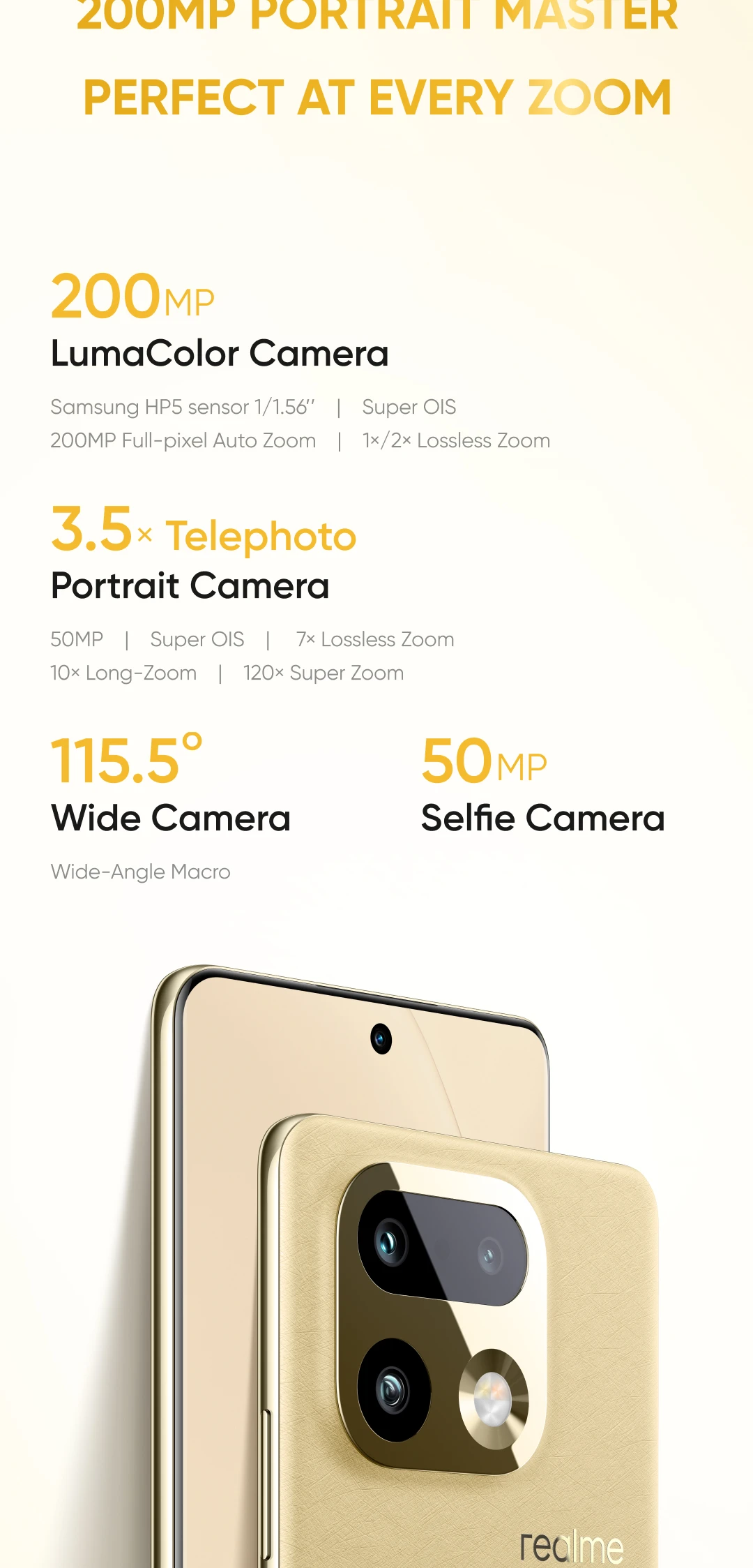 realme Smartphone 16 Pro Plus 5G 8GB+256GB 12GB+512GB Without Charger Europe Version