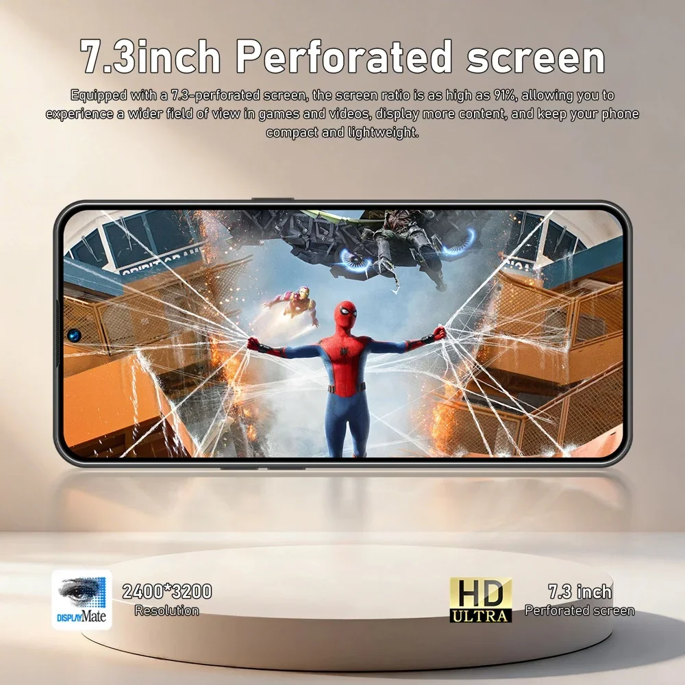 K-Touch New C27 Ultra 7.3HD Mobile Phones 7800mAh Smartphone 22G+2TB Cell Phone 5G Dual SIM Android 15 Unlocked 16+48MP Global Version Cellphones