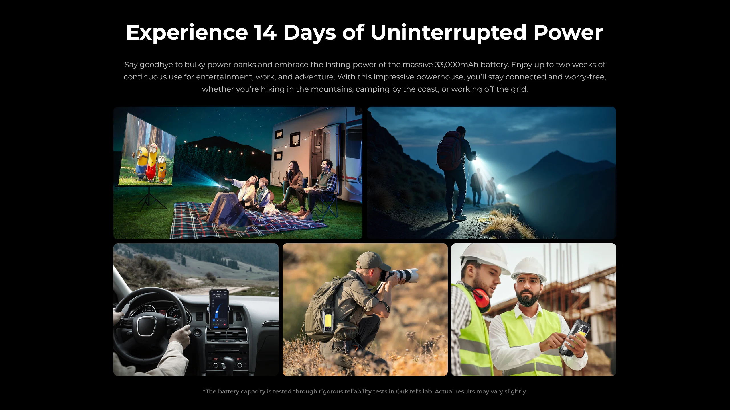 OUKITEL WP100 Plus Rugged Phone 36GB(12+24)+512GB ESIM Chip 6.8'120Hz Display Camping Light 33000mAh 66W Fast Charging 64MP+20MP+2MP Smartphone Android 16 NFC Gemini AI MediaTek Helio G100