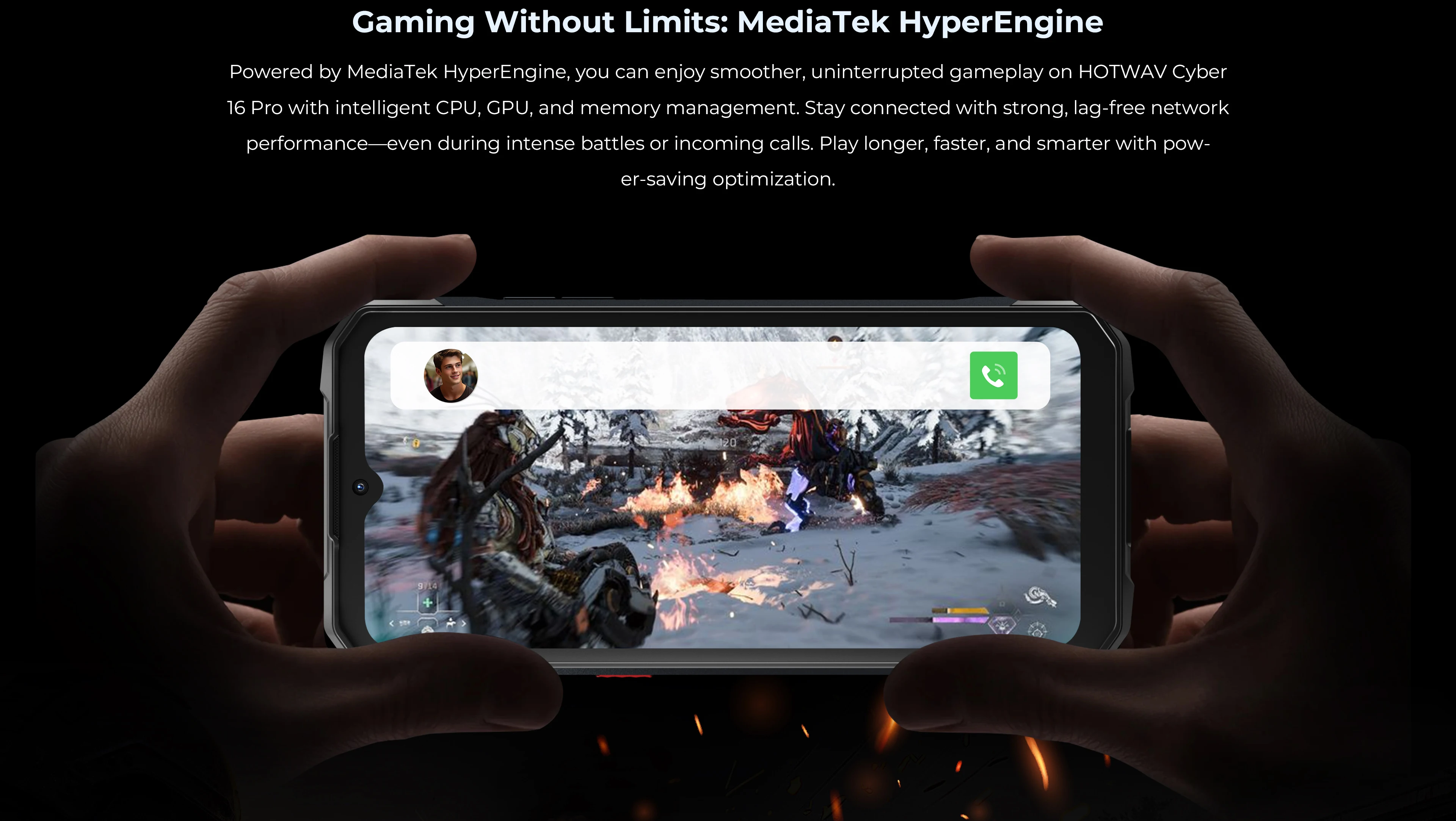 HOTWAV Cyber 16 Pro Rugged Phone G100 108MP Mobile Phone 6.6'' FHD Display 8GB 512GB 6280mAh 33W Smartphone Android 15 Cellphone
