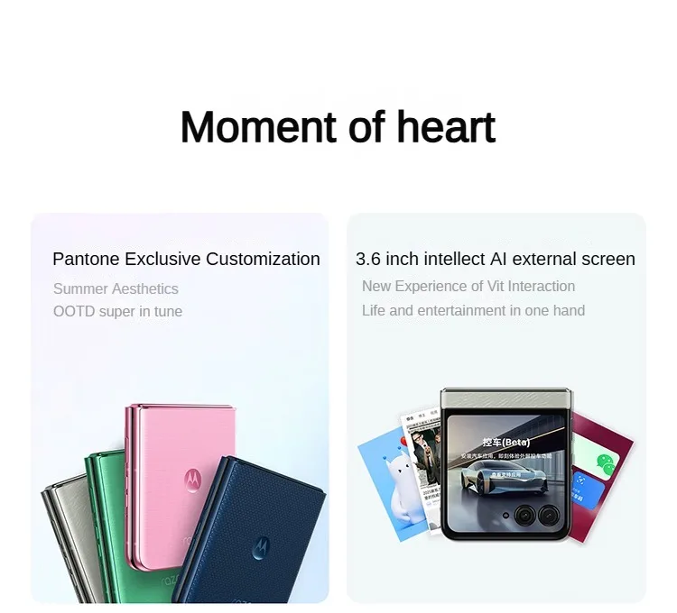 Lenovo Moto Razr 60 5G Foldable Smartphone 3.6'' External AI Display 50MP OIS Camera Dimensity 7400X 4500mAh + X600 Earbuds Gift