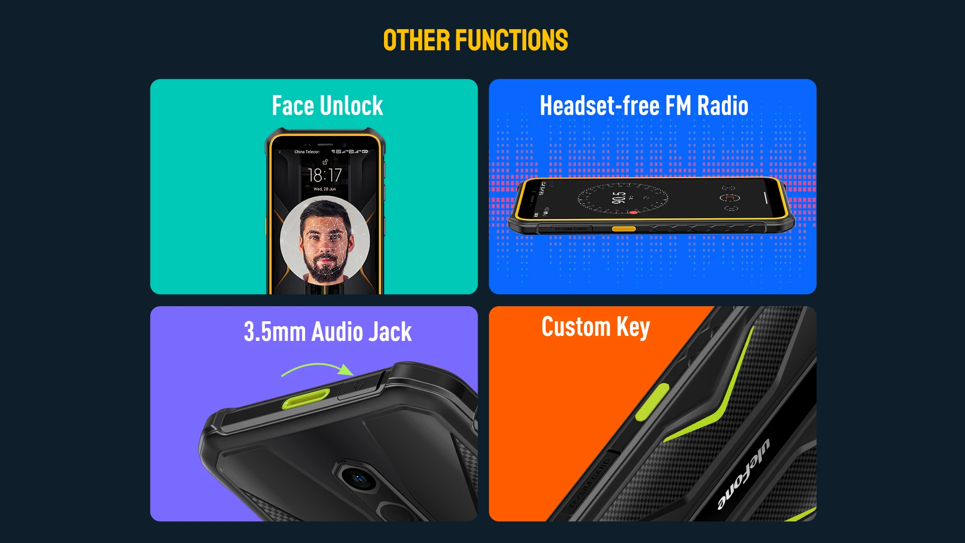 Ulefone Armor X12 Pro,Rugged 4G,Octa Core,4GB+64GB,5.45Inch Android 13,13MP Camera,4860mAh,10W Fast Charge, NFC,Global Version