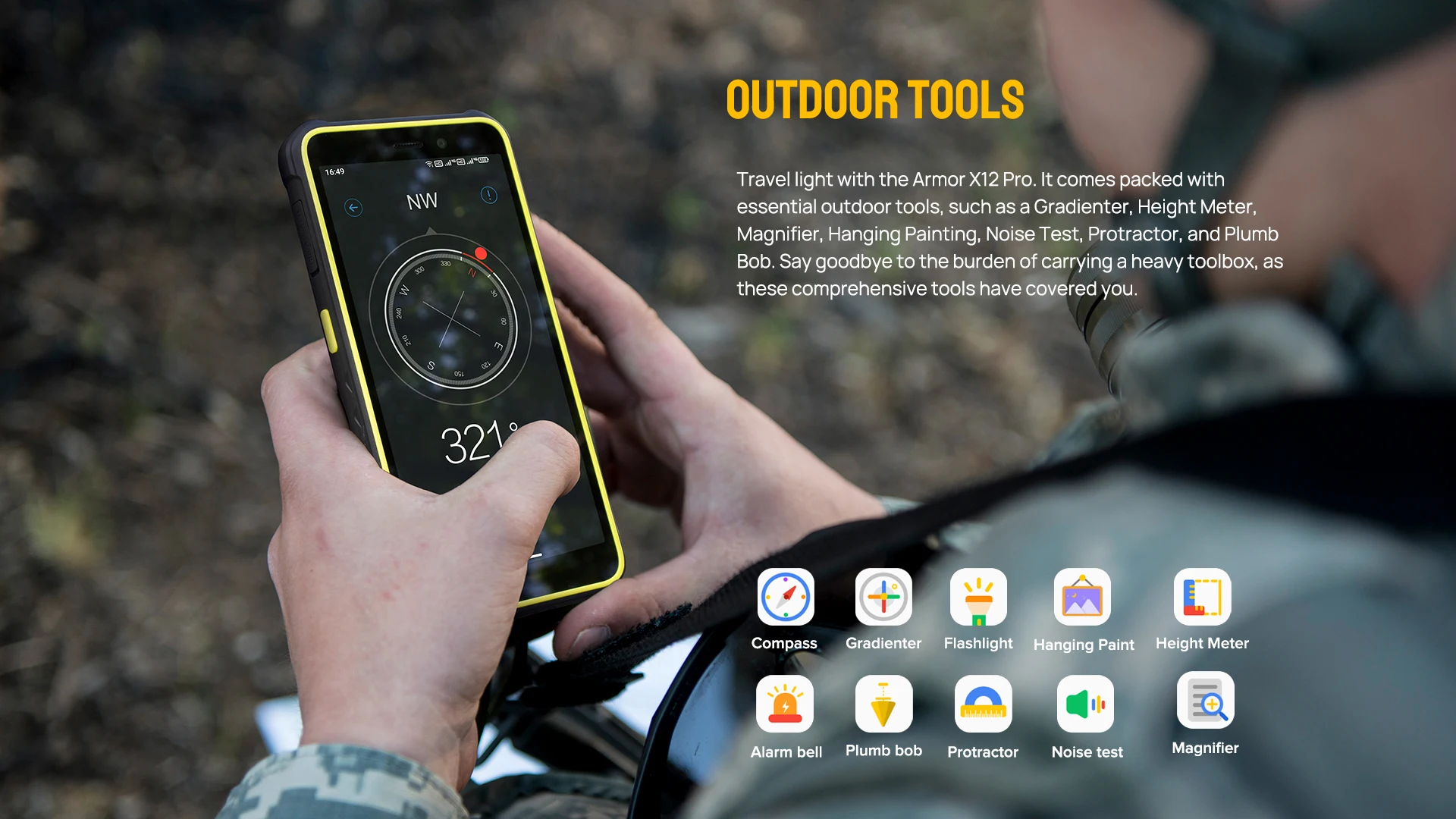 Ulefone Armor X12 Pro,Rugged 4G,Octa Core,4GB+64GB,5.45Inch Android 13,13MP Camera,4860mAh,10W Fast Charge, NFC,Global Version