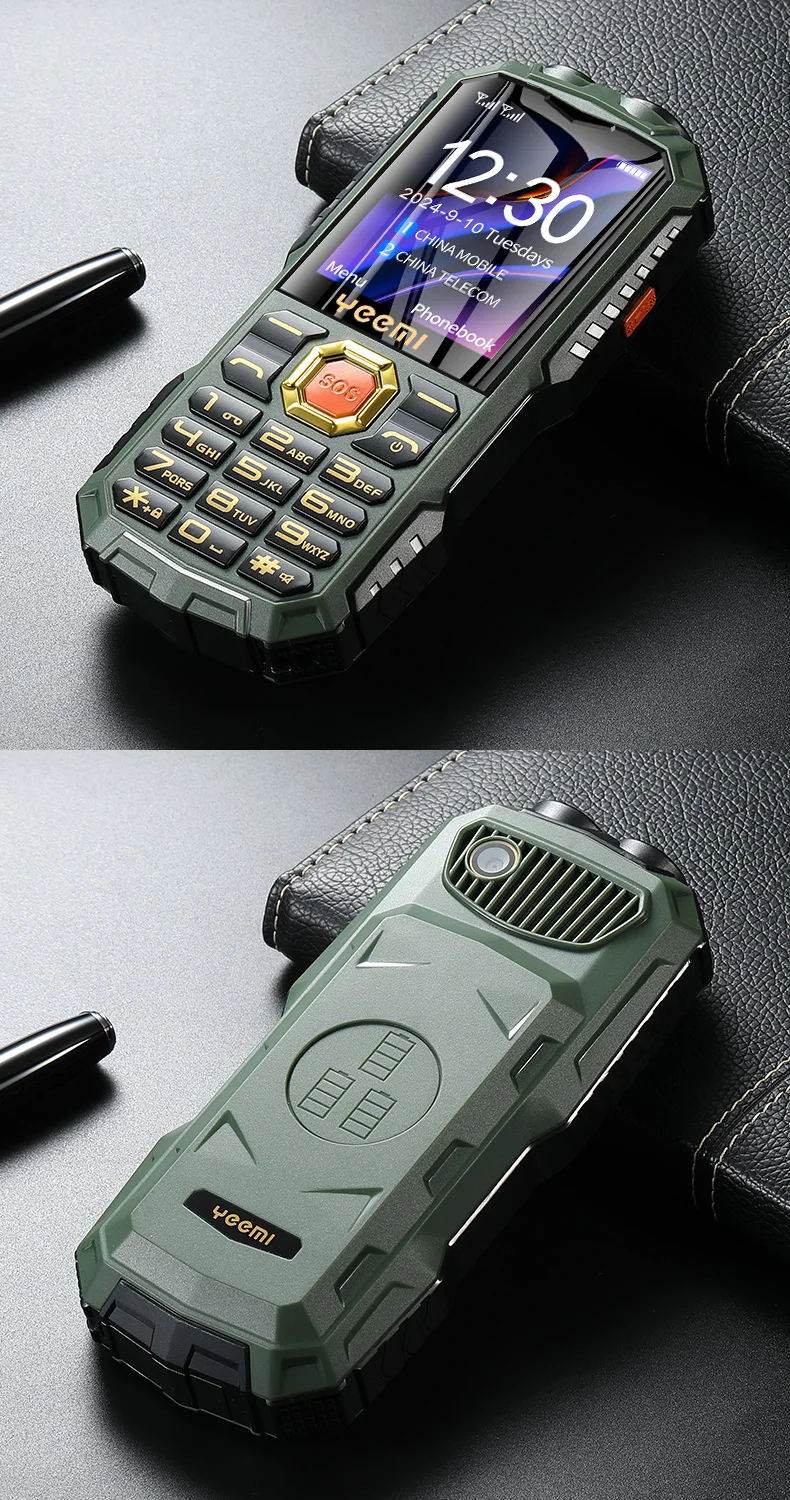 YEEMI Q7+ 4G CellPhone 2.4inch Dual SIM Card Flashlight Loud Speaker 2400mAh LTE Camera Waterproof Outdoor Mobile Phone