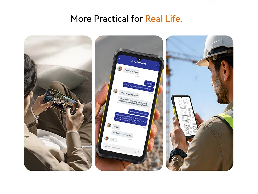 [Shipping From France] Cubot KingKong ES 5 Rugged Smartphone Android 16 Up to 12GB RAM(6+6) 128GB ROM/ 24GB RAM(12+12) 256GB ROM 6.88-Inch 120Hz Screen 7000mAh Battery NFC Face Recognition Fingerprint Recognition IP69K 64MP+16MP SCT620 Octa-core Processor