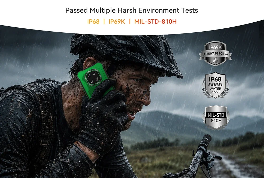 [Shipping From France] Cubot KingKong ES 5 Rugged Smartphone Android 16 Up to 12GB RAM(6+6) 128GB ROM/ 24GB RAM(12+12) 256GB ROM 6.88-Inch 120Hz Screen 7000mAh Battery NFC Face Recognition Fingerprint Recognition IP69K 64MP+16MP SCT620 Octa-core Processor