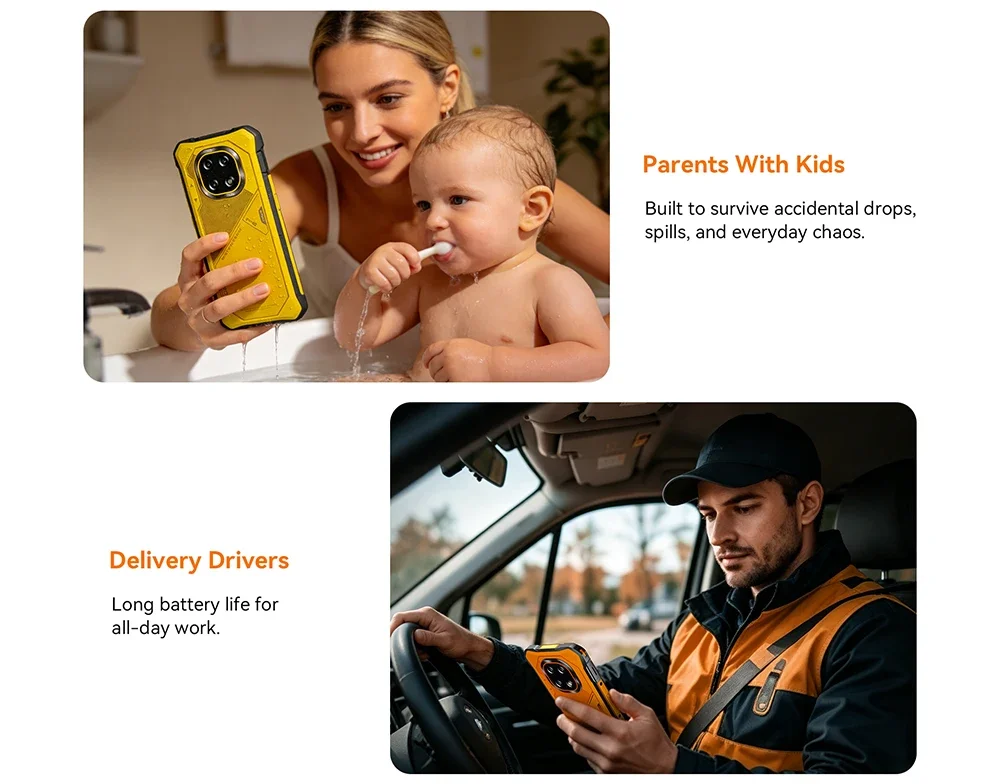 [Shipping From France] Cubot KingKong ES 5 Rugged Smartphone Android 16 Up to 12GB RAM(6+6) 128GB ROM/ 24GB RAM(12+12) 256GB ROM 6.88-Inch 120Hz Screen 7000mAh Battery NFC Face Recognition Fingerprint Recognition IP69K 64MP+16MP SCT620 Octa-core Processor