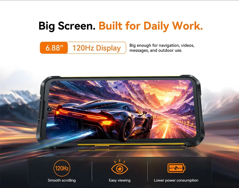 [Shipping From France] Cubot KingKong ES 5 Rugged Smartphone Android 16 Up to 12GB RAM(6+6) 128GB ROM/ 24GB RAM(12+12) 256GB ROM 6.88-Inch 120Hz Screen 7000mAh Battery NFC Face Recognition Fingerprint Recognition IP69K 64MP+16MP SCT620 Octa-core Processor