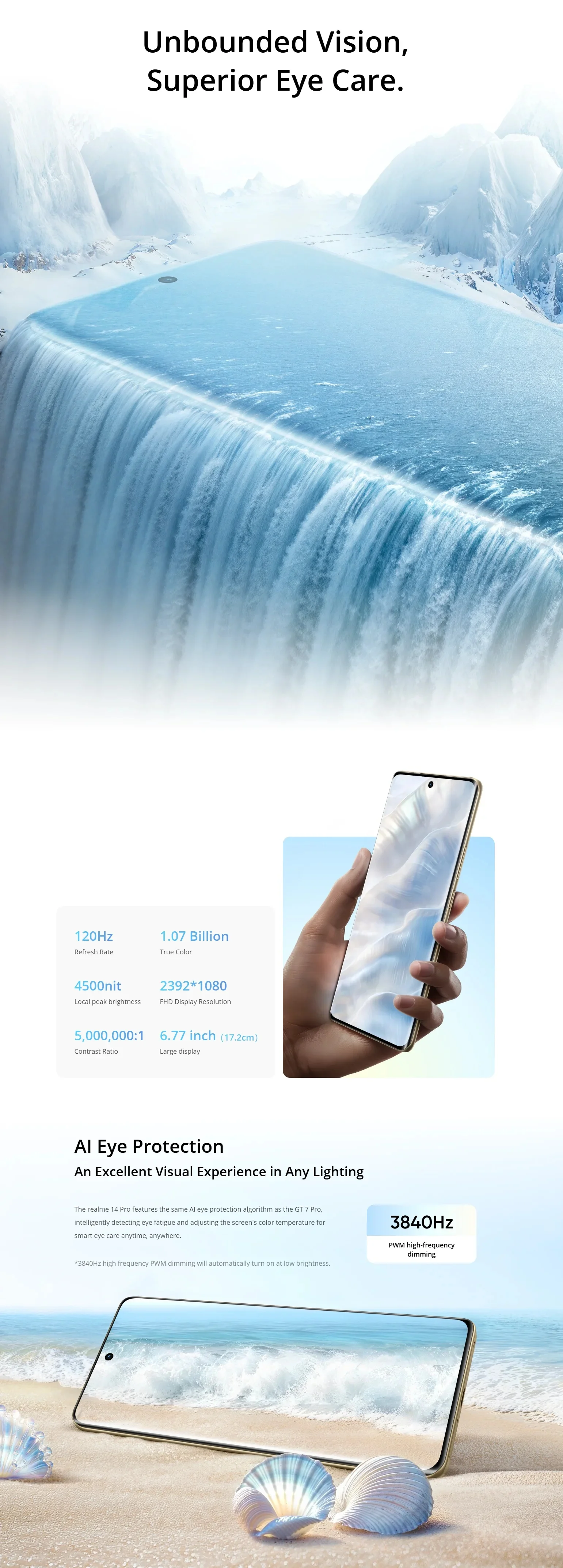 Realme 14 Pro 5G Smartphone 256GB/512GB Mobile Phone Dimensity 7300 Energy 5G Processor IP69 Sony IMX882 OIS 50MP Camera