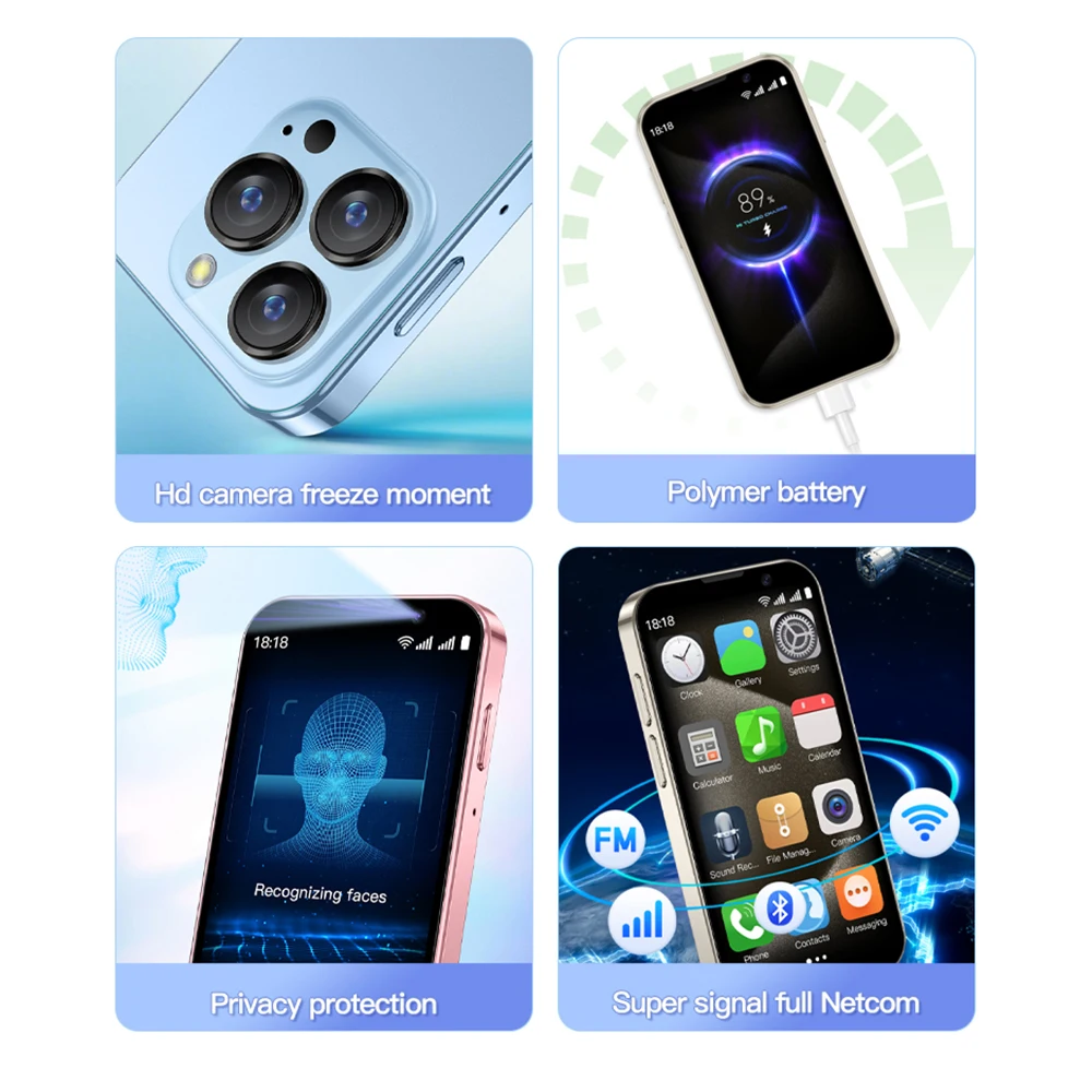 SOYES XS18 Pro 3G Smartphone 3.0inch Quad Core MTK 2GB RAM 16GB ROM 2MP Dual SIM BT4.0 Type-C Ultra-light Android Mini Phone