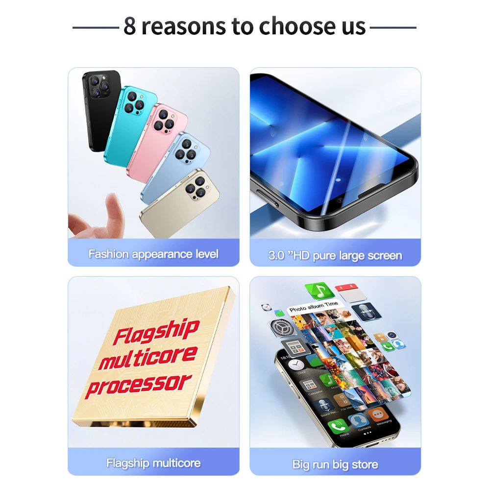 SOYES XS18 Pro 3G Smartphone 3.0inch Quad Core MTK 2GB RAM 16GB ROM 2MP Dual SIM BT4.0 Type-C Ultra-light Android Mini Phone