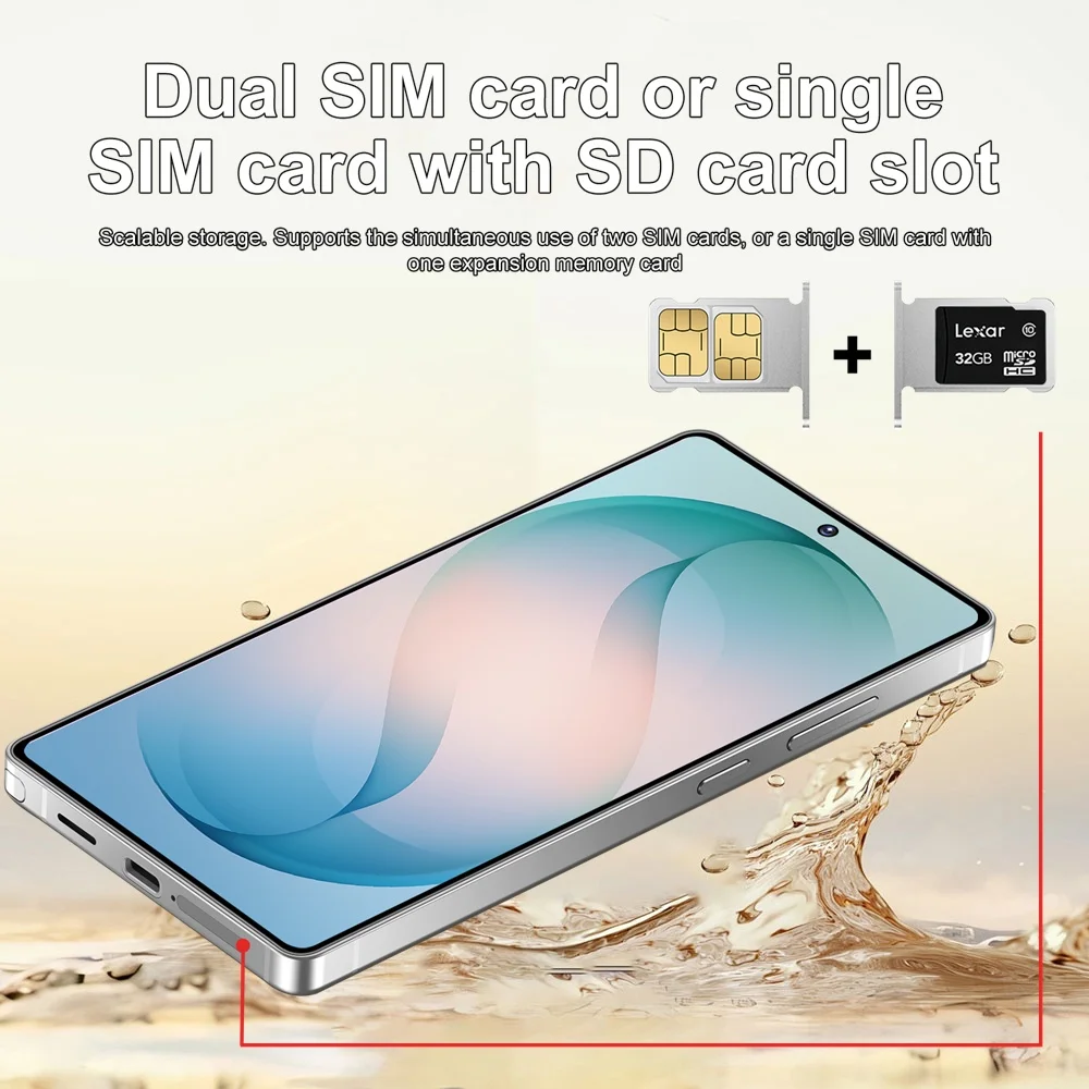 K-Touch New C27 Ultra 7800mAh Mobile Phones 22GB+2TB Cell Phone 7.3 HD Smartphone Android 15 Octa Core Unlock 5G Dual SIM 16+48MP Camera Cellphones