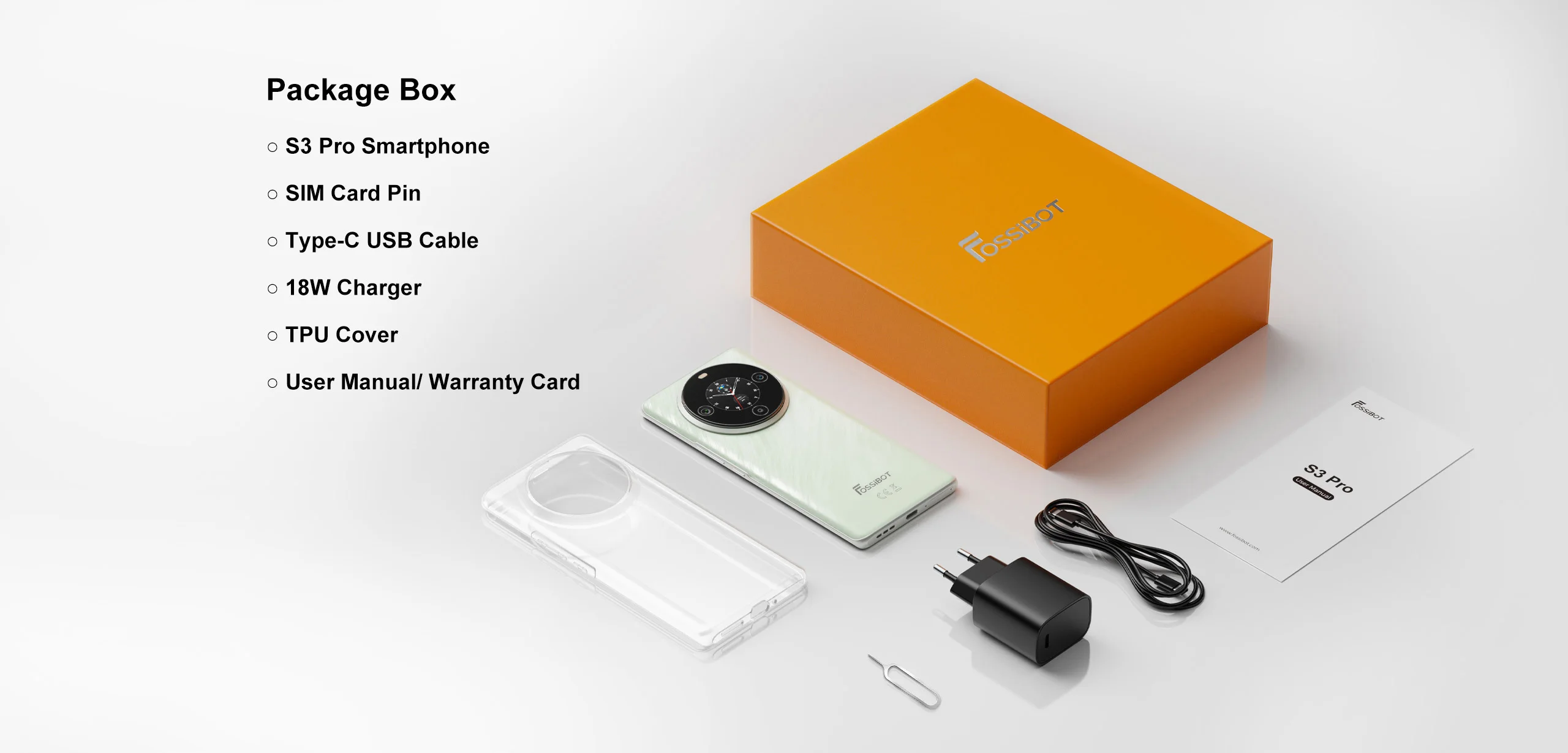 FOSSiBOT S3 PRO,Up to 20 Гб+128 Гб,Android 14,NFC,5000 мАч Battery,6.67" HD+ Display,64MP Camera,4G глобальная версия