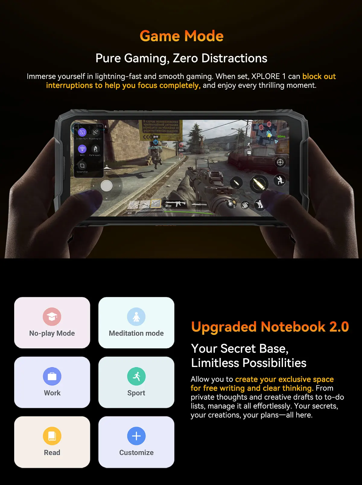 Blackview XPLORE 1 Rugged Smartphone, 5G Waterproof Outdoor Smartphone Android 15, 6.78'' 2.4K Display, 256GB/512GB, 20000mAh