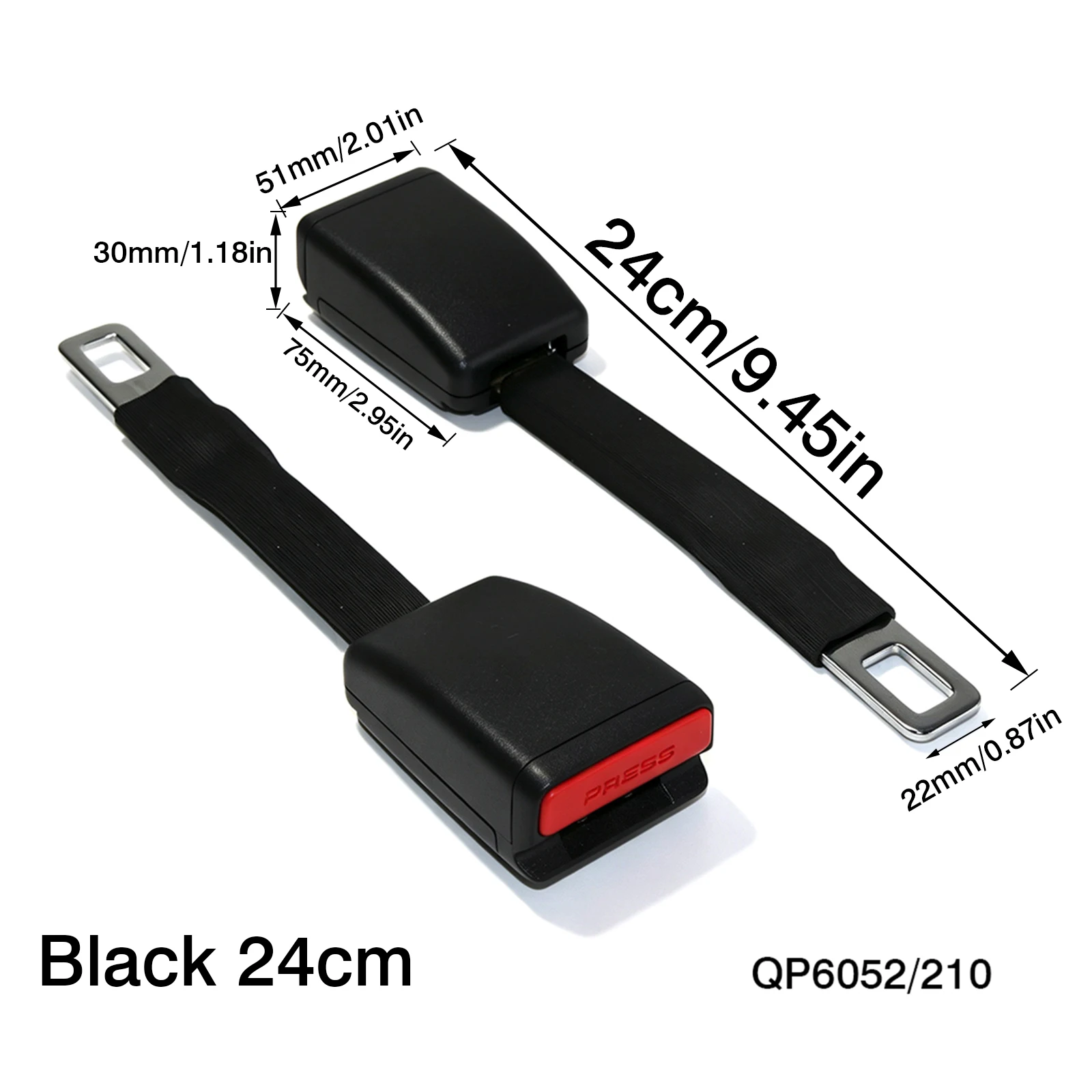 Universal Car Safety Belt 23cm Seat Belt Extension Plug Buckle Seatbelt Clip Adjustable Extender Child Universal Lengthening