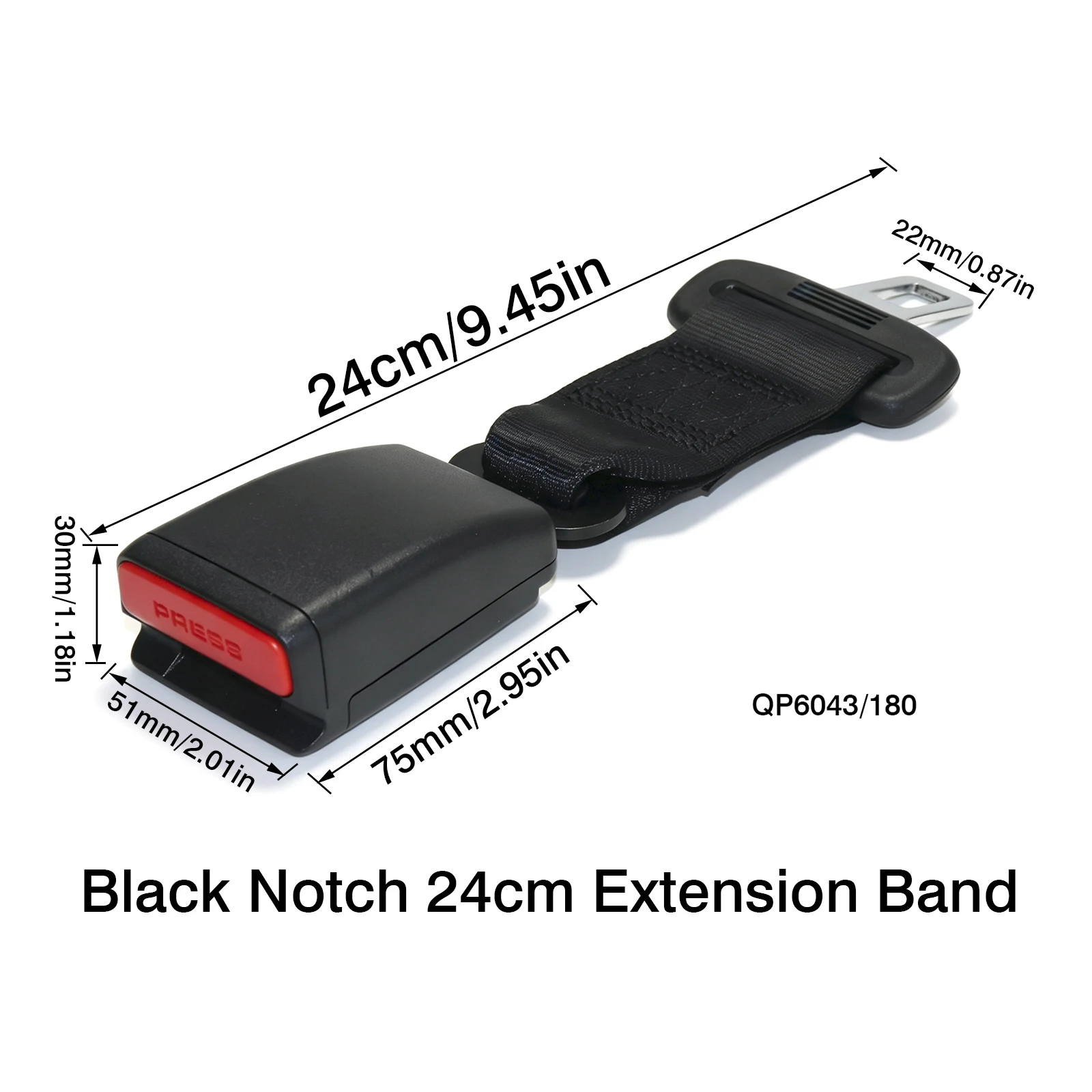 Universal Car Safety Belt 23cm Seat Belt Extension Plug Buckle Seatbelt Clip Adjustable Extender Child Universal Lengthening