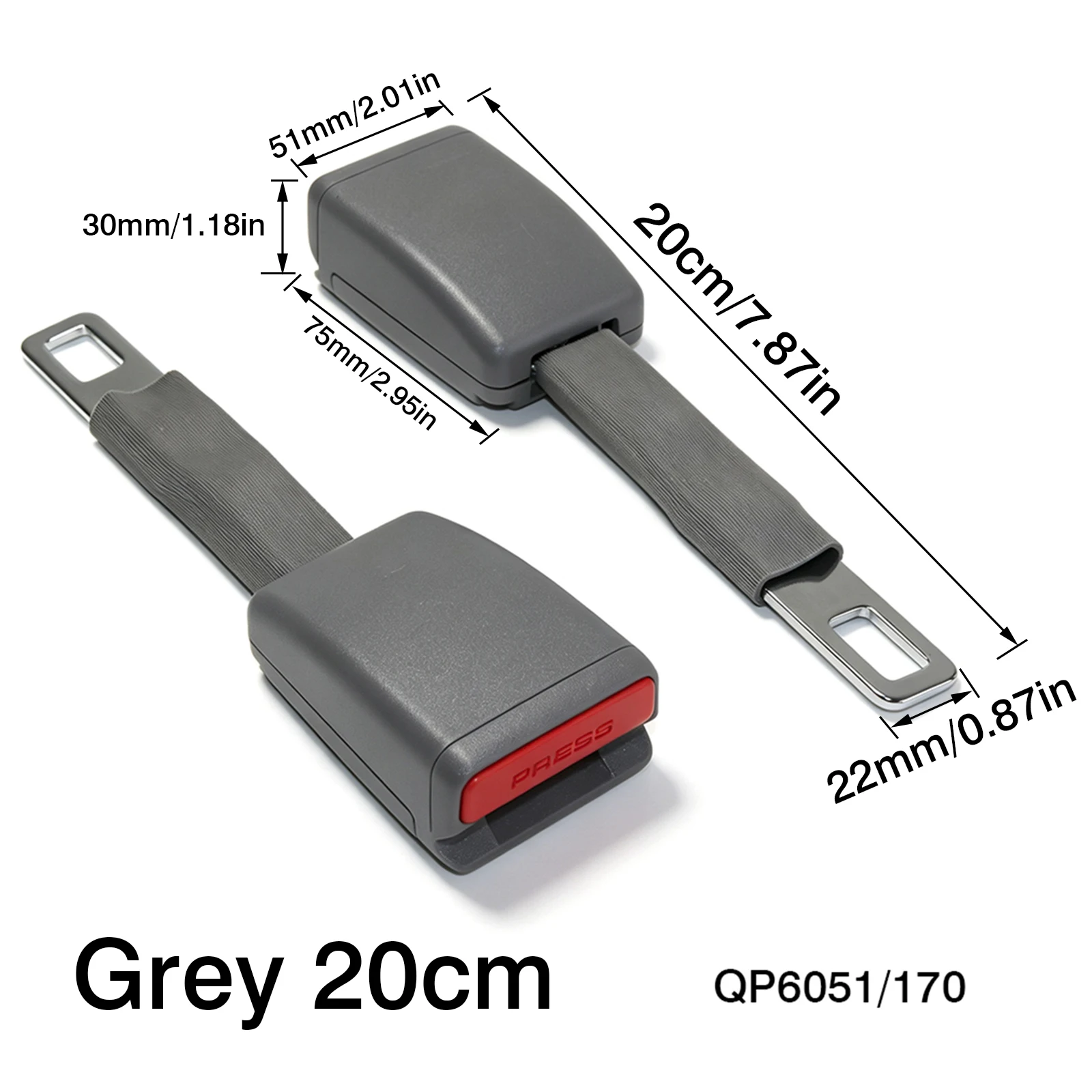 Universal Car Safety Belt 23cm Seat Belt Extension Plug Buckle Seatbelt Clip Adjustable Extender Child Universal Lengthening