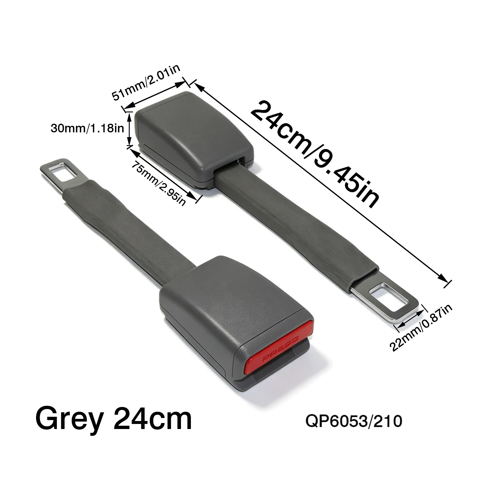 Universal Car Safety Belt 23cm Seat Belt Extension Plug Buckle Seatbelt Clip Adjustable Extender Child Universal Lengthening
