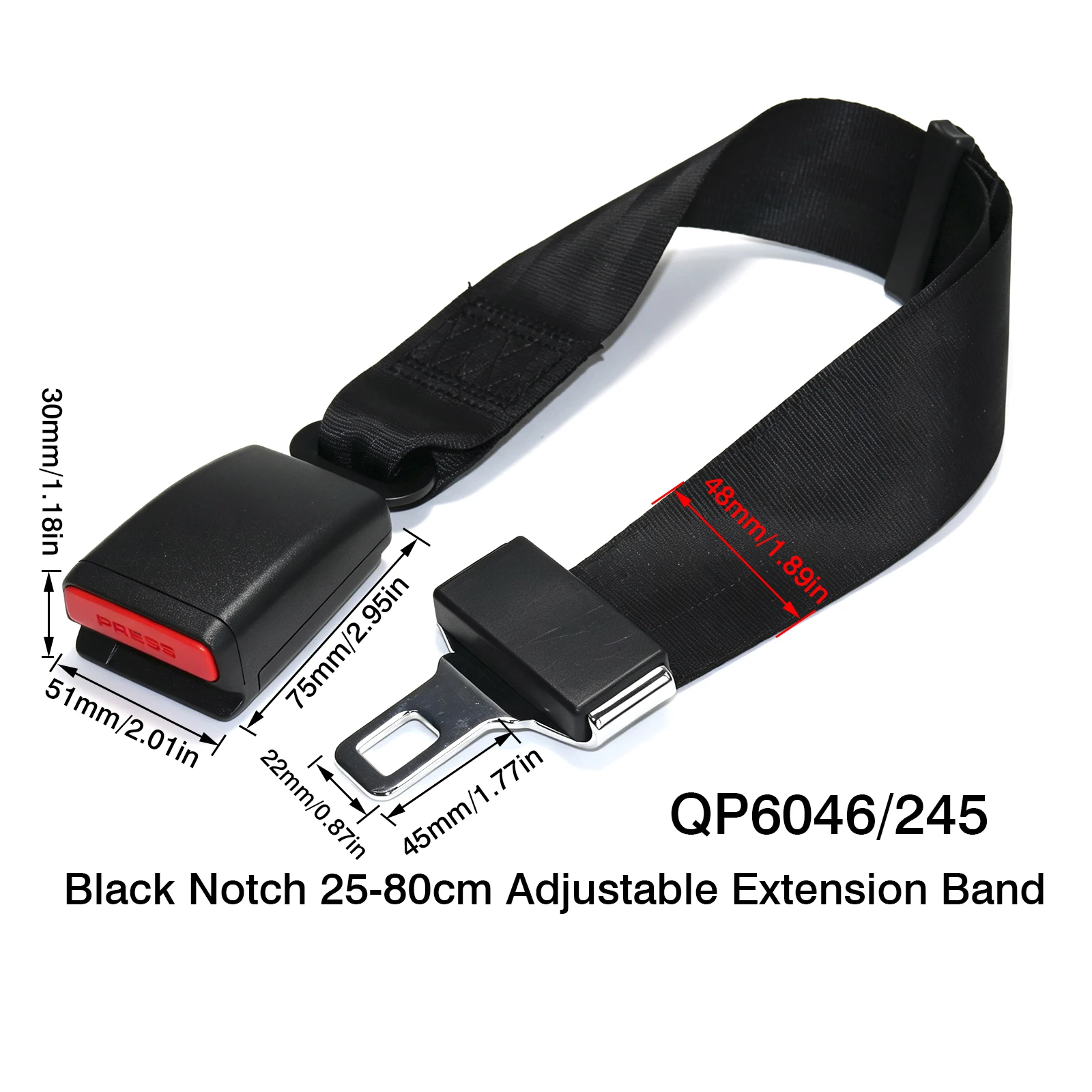 Universal Car Safety Belt 23cm Seat Belt Extension Plug Buckle Seatbelt Clip Adjustable Extender Child Universal Lengthening