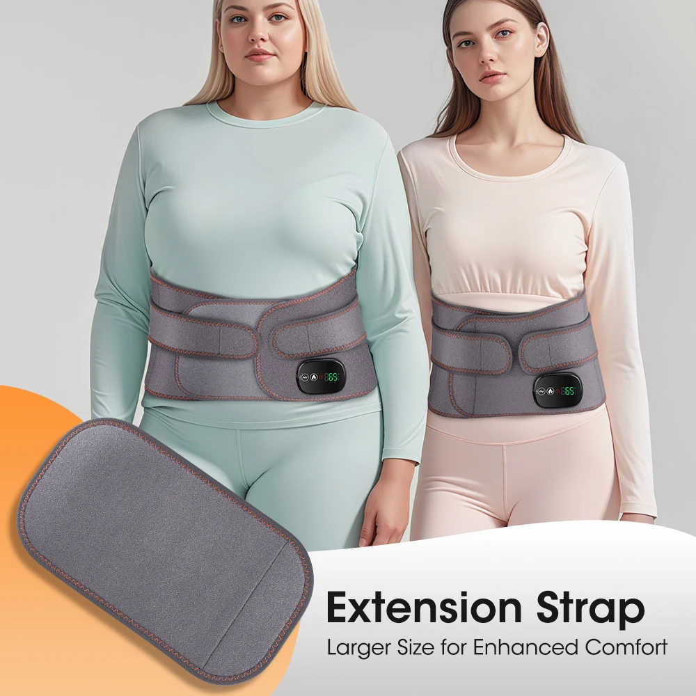 Electric Waist Belt Massage Machine with 3 Levels Vibration And Hot Compress Lumbar Support Brace for Muscle Relaxation