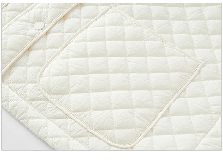 Semir Coats Women Padded Textured Diamond Inner Layer Loose Casual 2025 Winter Drawstring Lightweight Cotton Jackets for Woman