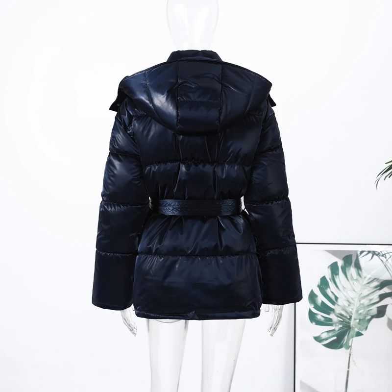Casual Long Sleeve Thicken Zipper Female Coat 2025 Winter New Solid Women Padded Jacket Fashion Lady Warm Outerwear High Street