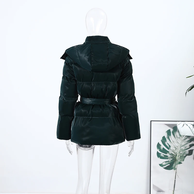 Casual Long Sleeve Thicken Zipper Female Coat 2025 Winter New Solid Women Padded Jacket Fashion Lady Warm Outerwear High Street