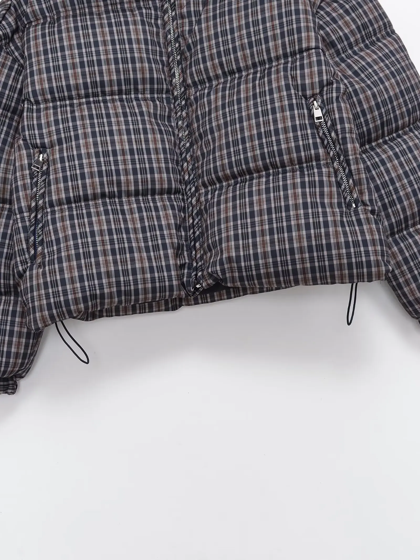 CharmChant Plaid Stand-Collar Puffer Jacket for Women Winter 2025 Padding Coat Female New in Coats Warm Check Outerwears Parkas