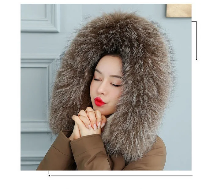2026 New Women Winter Jacket 8XL Slim Long Coat Casual Parkas Big Fur Collar Wool Liner Hooded Outwear Cotton Warm Coats Female