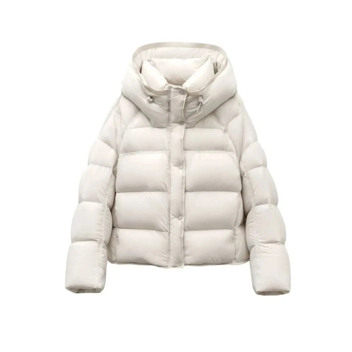 2025 New Women Cotton Padded Jacket Winter Short Hooded Loose Cotton Coat Korean Women Parkas Coat Solid Outwear Women Puffer
