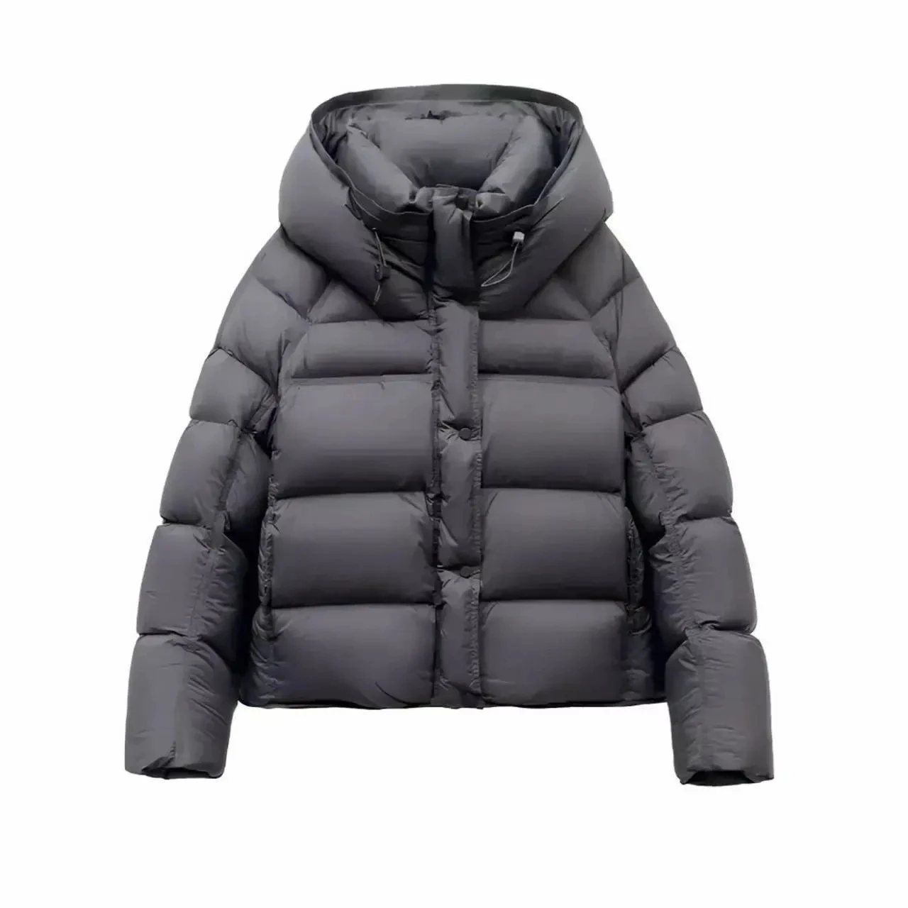 2025 New Women Cotton Padded Jacket Winter Short Hooded Loose Cotton Coat Korean Women Parkas Coat Solid Outwear Women Puffer