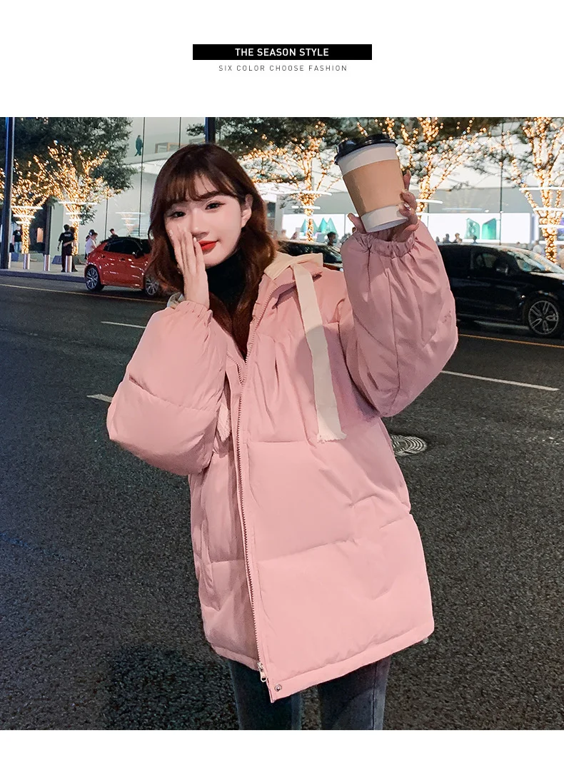 Winter Short Jacket Woman Parkas 2025 Thick Warm Spliced Hooded Parka Oversized Korean Fashion Loose Cotton Padded Outerwear