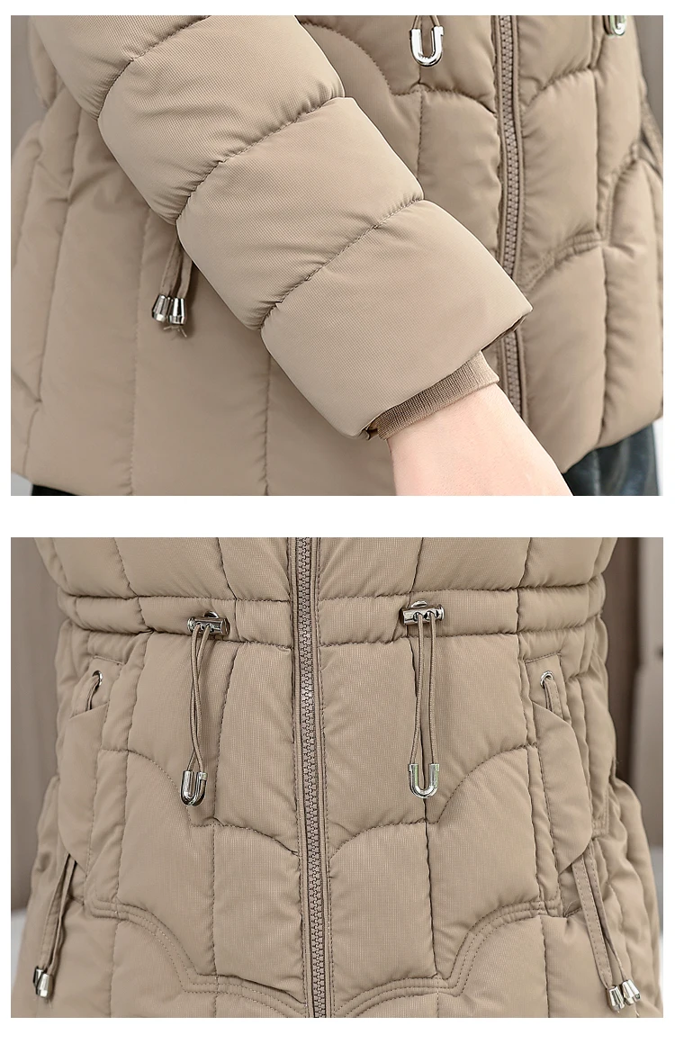 Winter 2026 New Down Jacket Women Parkas Fashion High-Quality Warm Cotton Padded Coat Ladies Short Overcoat Hooded Overwear Tops