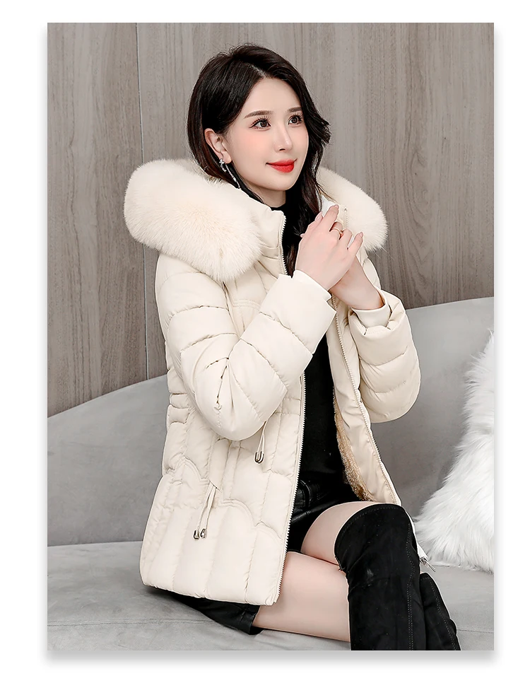 Winter 2026 New Down Jacket Women Parkas Fashion High-Quality Warm Cotton Padded Coat Ladies Short Overcoat Hooded Overwear Tops