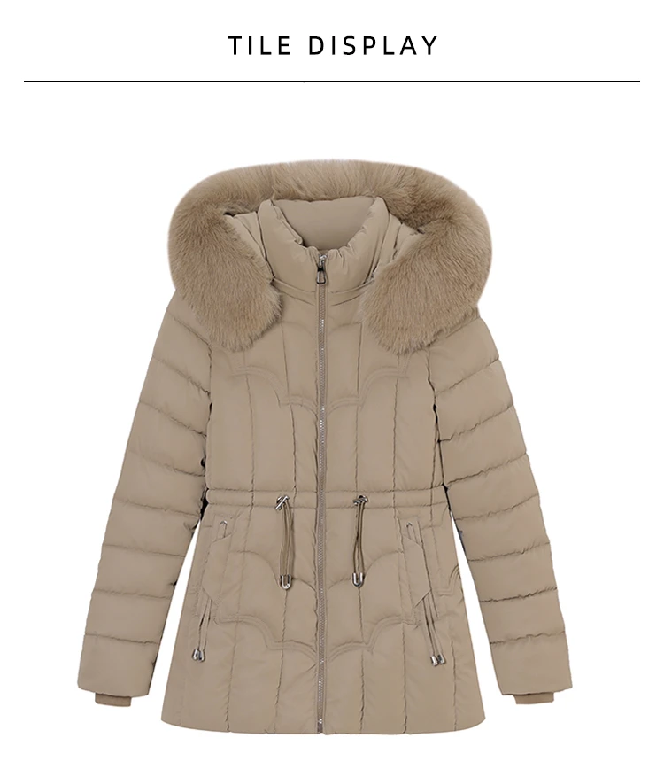 Winter 2026 New Down Jacket Women Parkas Fashion High-Quality Warm Cotton Padded Coat Ladies Short Overcoat Hooded Overwear Tops