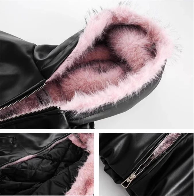 Korea Fuax Fur Hooded Parkas Y2K Coats Vintage Thicken Loose Casual Chaqueta Tops Fashion Snow Wear Women Jackets Abrigos 2027