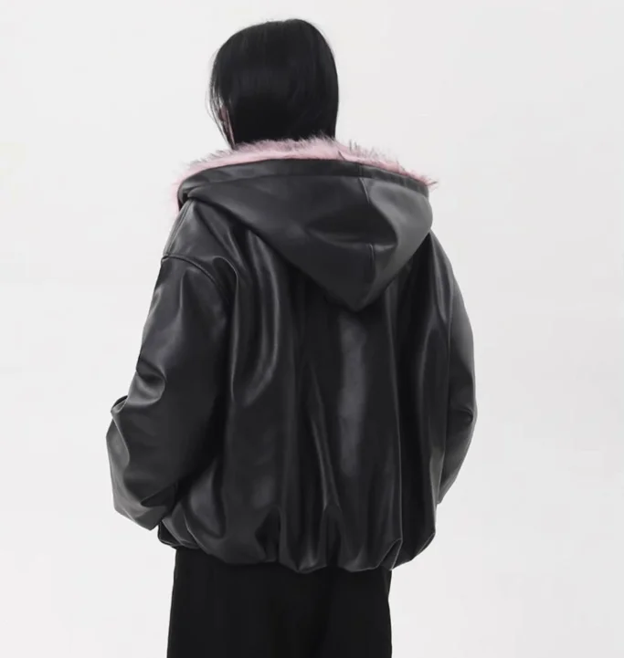 Korea Fuax Fur Hooded Parkas Y2K Coats Vintage Thicken Loose Casual Chaqueta Tops Fashion Snow Wear Women Jackets Abrigos 2027