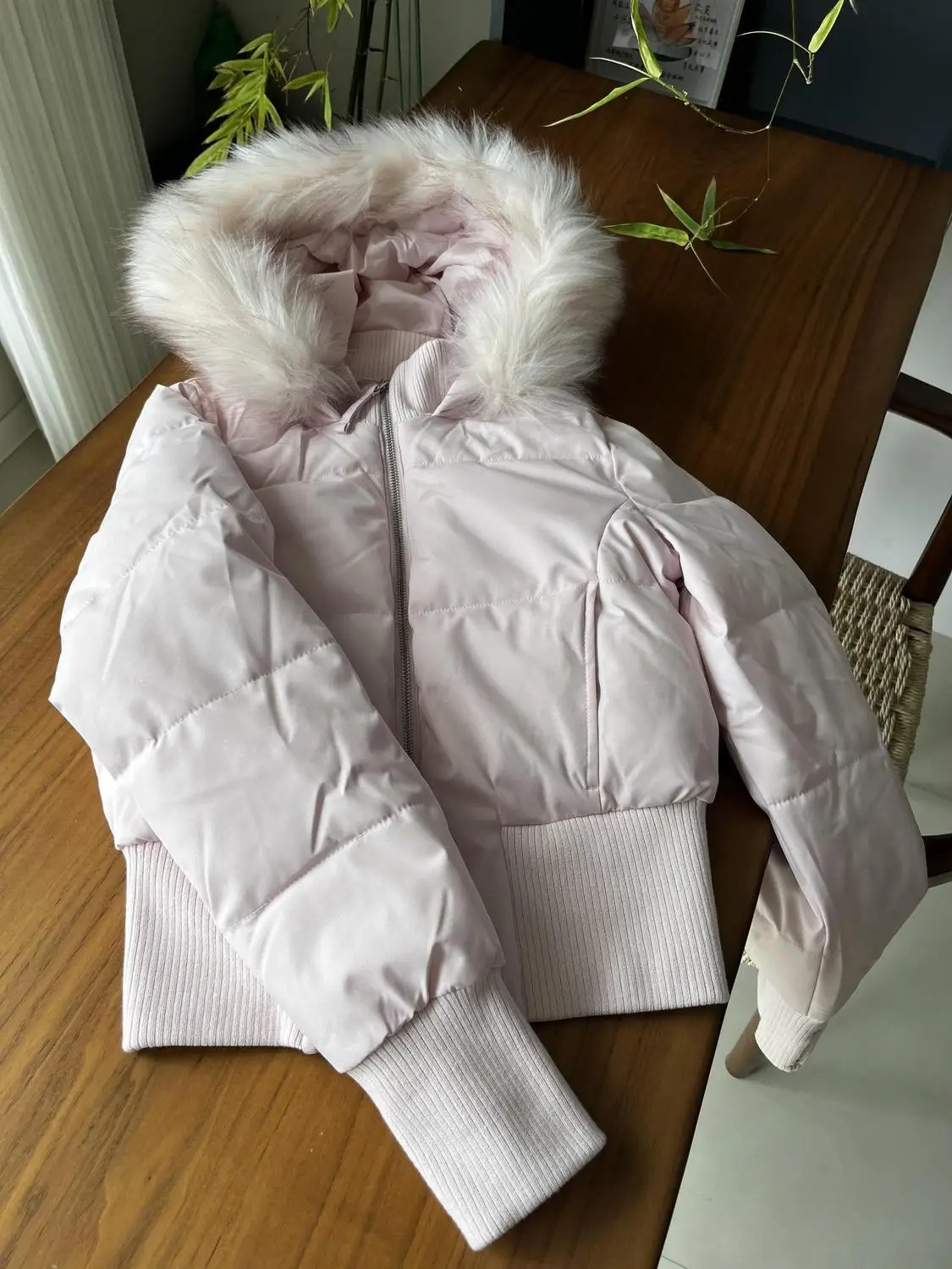 Neploe Fur Collar Hoody Slim Waist Bread Parkas Fashion Premium Elegant Warm Women Clothing Lovely Zip Patchwork Casual Coats