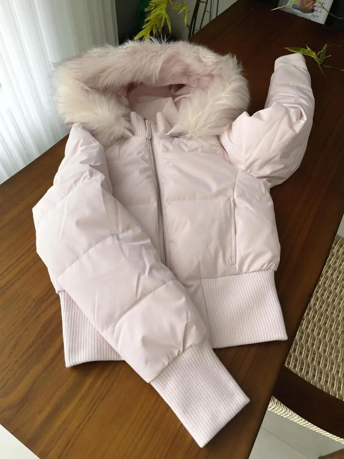 Neploe Fur Collar Hoody Slim Waist Bread Parkas Fashion Premium Elegant Warm Women Clothing Lovely Zip Patchwork Casual Coats