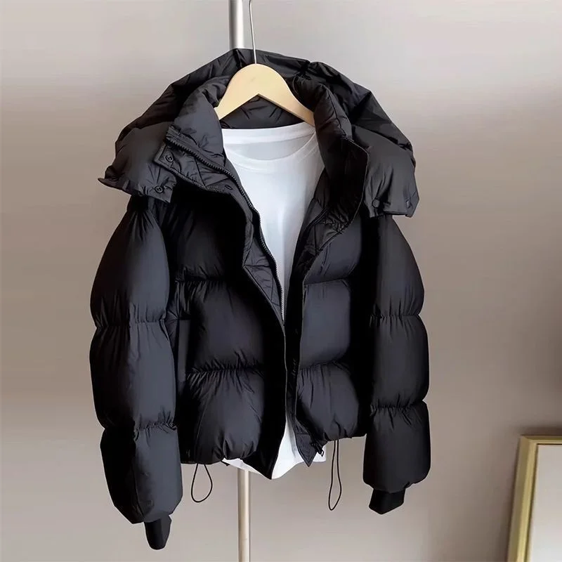 Women Hooded Puffer Coat New Winter Down Cotton Jacket Thick Warm Parkas Loose Casual Overcoat Padded Jacket Female Outerwear
