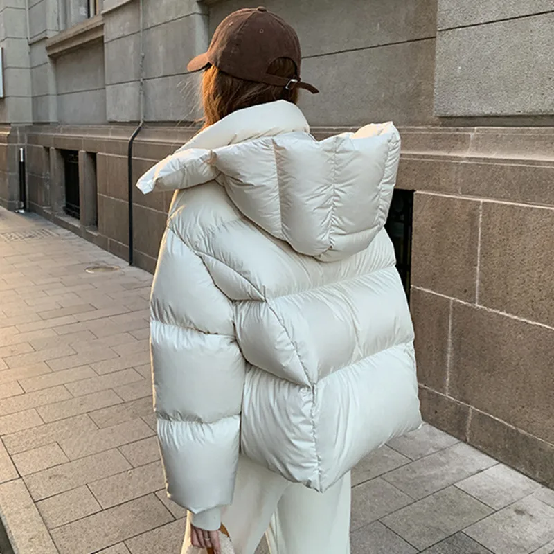 Women Hooded Puffer Coat New Winter Down Cotton Jacket Thick Warm Parkas Loose Casual Overcoat Padded Jacket Female Outerwear