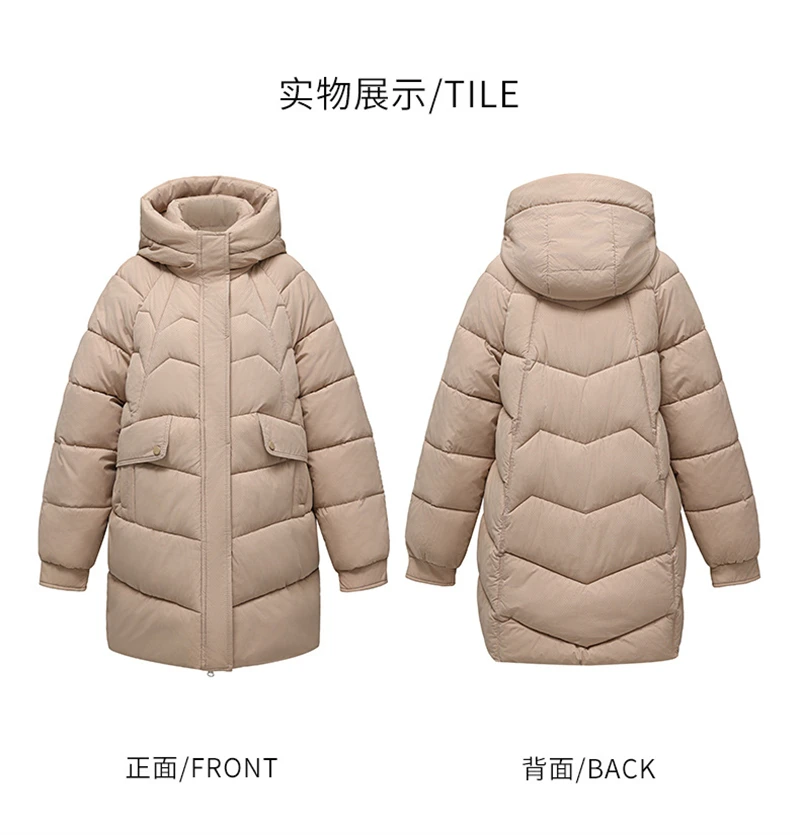 New Winter Women Parka Hooded Jackets Thicken Warm Cotton-padded Puffer Coats Casual Long Parkas Clothes Loose Outerwear