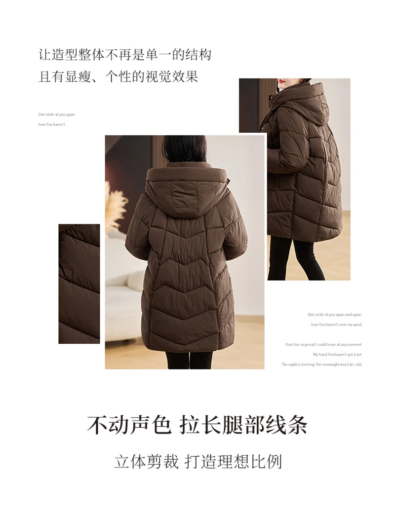 New Winter Women Parka Hooded Jackets Thicken Warm Cotton-padded Puffer Coats Casual Long Parkas Clothes Loose Outerwear