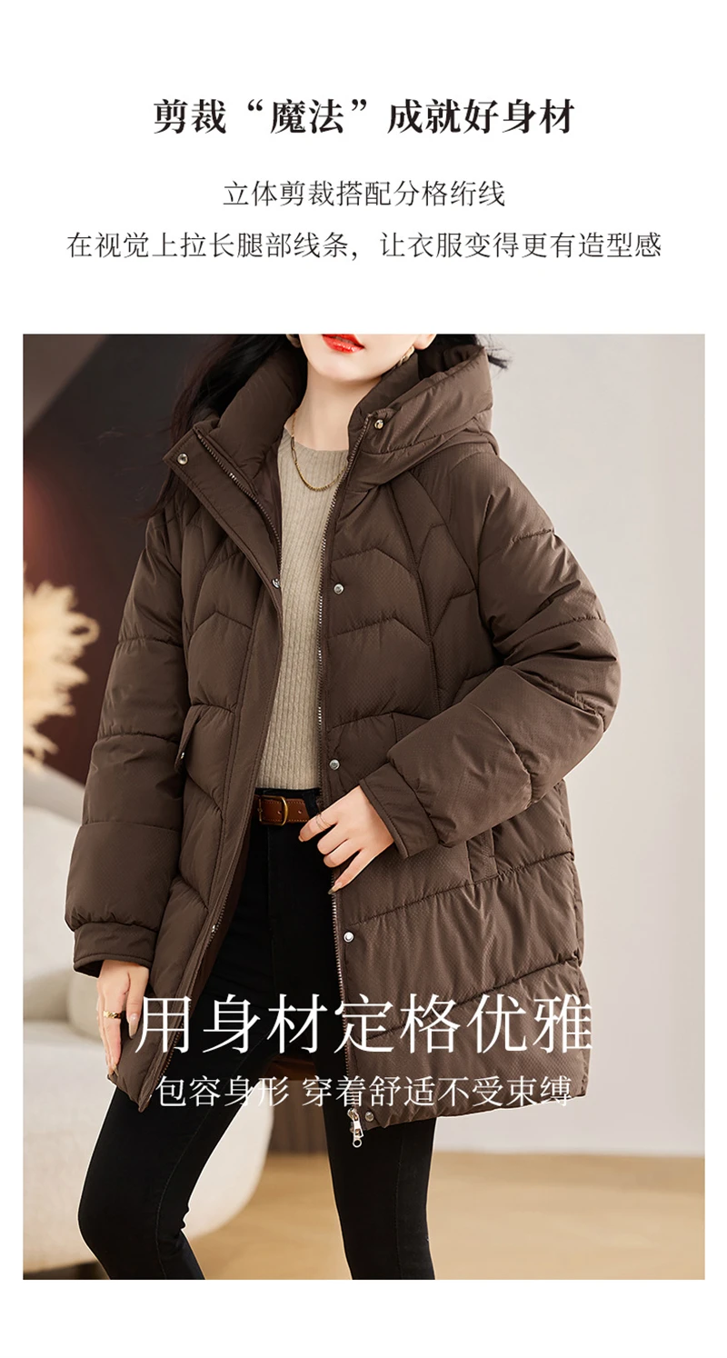 New Winter Women Parka Hooded Jackets Thicken Warm Cotton-padded Puffer Coats Casual Long Parkas Clothes Loose Outerwear