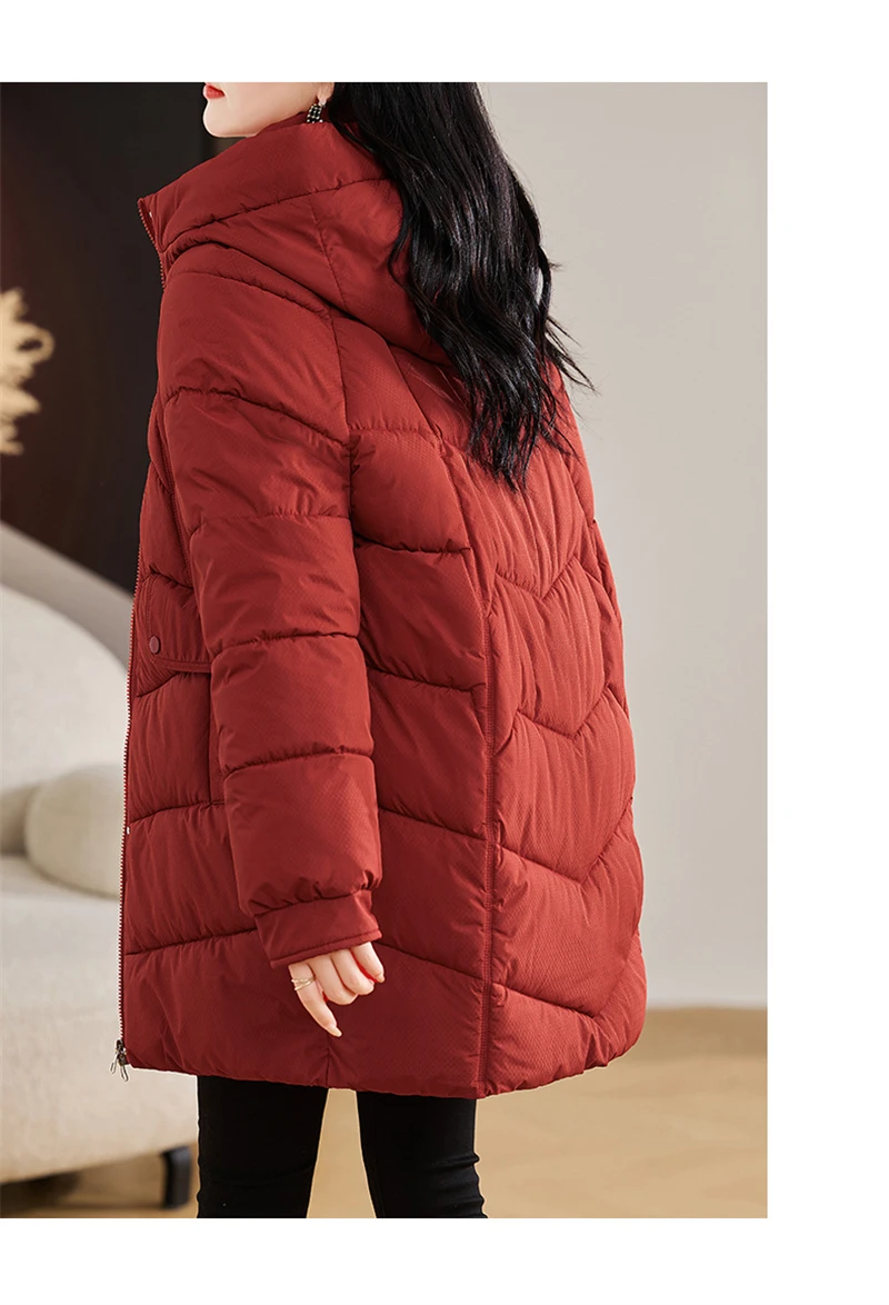 New Winter Women Parka Hooded Jackets Thicken Warm Cotton-padded Puffer Coats Casual Long Parkas Clothes Loose Outerwear