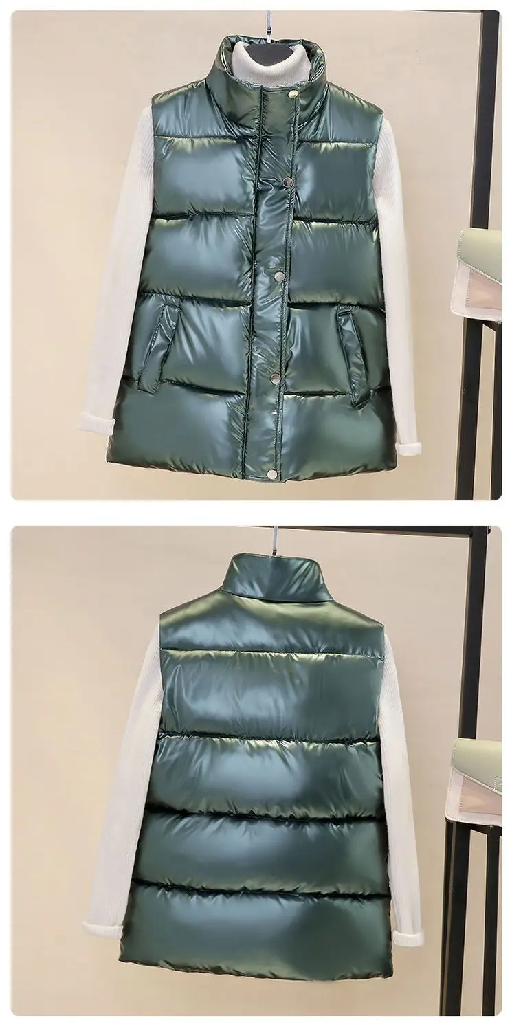 2024 New Outerwear Sustans Vest Women Autumn Winter Short Loose Casual Waistcoat Womens Fashion Large Size Sleeveless Jacket Top
