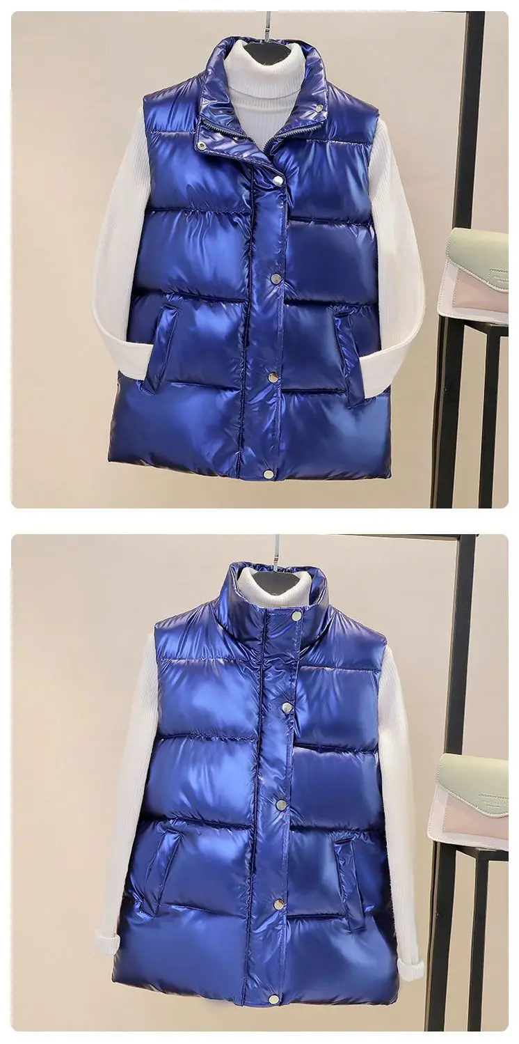 2024 New Outerwear Sustans Vest Women Autumn Winter Short Loose Casual Waistcoat Womens Fashion Large Size Sleeveless Jacket Top