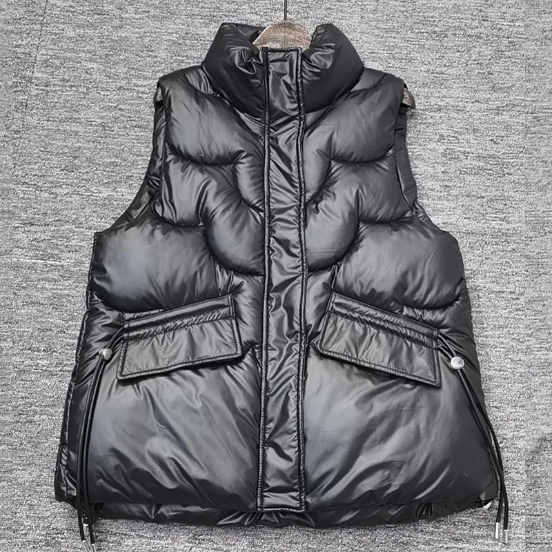 2024 New Outerwear Sustans Vest Women Autumn Winter Short Loose Casual Waistcoat Womens Fashion Large Size Sleeveless Jacket Top