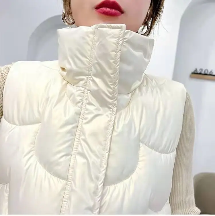 2024 New Outerwear Sustans Vest Women Autumn Winter Short Loose Casual Waistcoat Womens Fashion Large Size Sleeveless Jacket Top